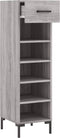 vidaXL - Schoenenkast - 30x35x105 - cm - bewerkt - hout - grijs - sonoma - eikenkleur