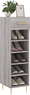 vidaXL - Schoenenkast - 30x35x105 - cm - bewerkt - hout - grijs - sonoma - eikenkleur