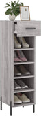 vidaXL - Schoenenkast - 30x35x105 - cm - bewerkt - hout - grijs - sonoma - eikenkleur