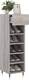vidaXL - Schoenenkast - 30x35x105 - cm - bewerkt - hout - grijs - sonoma - eikenkleur