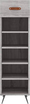 vidaXL - Schoenenkast - 30x35x105 - cm - bewerkt - hout - grijs - sonoma - eikenkleur