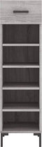 vidaXL - Schoenenkast - 30x35x105 - cm - bewerkt - hout - grijs - sonoma - eikenkleur