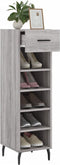vidaXL - Schoenenkast - 30x35x105 - cm - bewerkt - hout - grijs - sonoma - eikenkleur