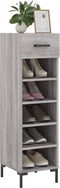 vidaXL - Schoenenkast - 30x35x105 - cm - bewerkt - hout - grijs - sonoma - eikenkleur