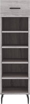vidaXL - Schoenenkast - 30x35x105 - cm - bewerkt - hout - grijs - sonoma - eikenkleur