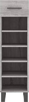vidaXL - Schoenenkast - 30x35x105 - cm - bewerkt - hout - grijs - sonoma - eikenkleur