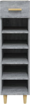 vidaXL - Schoenenkast - 30x35x105 - cm - bewerkt - hout - grijs - sonoma - eikenkleur