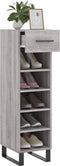 vidaXL - Schoenenkast - 30x35x105 - cm - bewerkt - hout - grijs - sonoma - eikenkleur