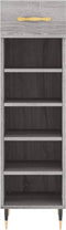 vidaXL - Schoenenkast - 30x35x105 - cm - bewerkt - hout - grijs - sonoma - eikenkleur