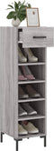vidaXL - Schoenenkast - 30x35x105 - cm - bewerkt - hout - grijs - sonoma - eikenkleur
