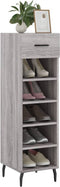 vidaXL - Schoenenkast - 30x35x105 - cm - bewerkt - hout - grijs - sonoma - eikenkleur