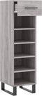 vidaXL - Schoenenkast - 30x35x105 - cm - bewerkt - hout - grijs - sonoma - eikenkleur