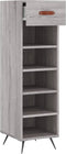 vidaXL - Schoenenkast - 30x35x105 - cm - bewerkt - hout - grijs - sonoma - eikenkleur