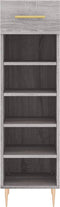 vidaXL - Schoenenkast - 30x35x105 - cm - bewerkt - hout - grijs - sonoma - eikenkleur
