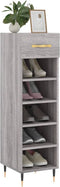 vidaXL - Schoenenkast - 30x35x105 - cm - bewerkt - hout - grijs - sonoma - eikenkleur