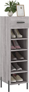 vidaXL - Schoenenkast - 30x35x105 - cm - bewerkt - hout - grijs - sonoma - eikenkleur