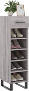 vidaXL - Schoenenkast - 30x35x105 - cm - bewerkt - hout - grijs - sonoma - eikenkleur