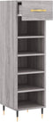 vidaXL - Schoenenkast - 30x35x105 - cm - bewerkt - hout - grijs - sonoma - eikenkleur