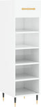 vidaXL - Schoenenkast - 30x35x105 - cm - bewerkt - hout - hoogglans - wit
