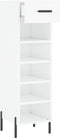 vidaXL - Schoenenkast - 30x35x105 - cm - bewerkt - hout - hoogglans - wit