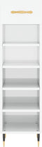 vidaXL - Schoenenkast - 30x35x105 - cm - bewerkt - hout - hoogglans - wit