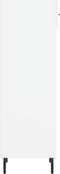 vidaXL - Schoenenkast - 30x35x105 - cm - bewerkt - hout - hoogglans - wit