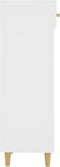 vidaXL - Schoenenkast - 30x35x105 - cm - bewerkt - hout - hoogglans - wit