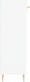 vidaXL - Schoenenkast - 30x35x105 - cm - bewerkt - hout - hoogglans - wit