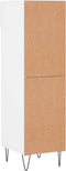 vidaXL - Schoenenkast - 30x35x105 - cm - bewerkt - hout - hoogglans - wit