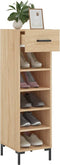 vidaXL - Schoenenkast - 30x35x105 - cm - bewerkt - hout - sonoma - eikenkleurig