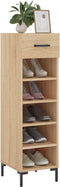vidaXL - Schoenenkast - 30x35x105 - cm - bewerkt - hout - sonoma - eikenkleurig