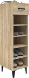 vidaXL - Schoenenkast - 30x35x105 - cm - bewerkt - hout - sonoma - eikenkleurig