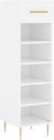 vidaXL - Schoenenkast - 30x35x105 - cm - bewerkt - hout - wit