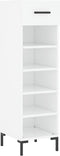 vidaXL - Schoenenkast - 30x35x105 - cm - bewerkt - hout - wit
