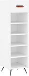 vidaXL - Schoenenkast - 30x35x105 - cm - bewerkt - hout - wit