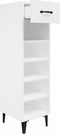 vidaXL - Schoenenkast - 30x35x105 - cm - bewerkt - hout - wit