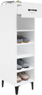 vidaXL - Schoenenkast - 30x35x105 - cm - bewerkt - hout - wit