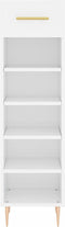 vidaXL - Schoenenkast - 30x35x105 - cm - bewerkt - hout - wit