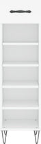vidaXL - Schoenenkast - 30x35x105 - cm - bewerkt - hout - wit