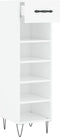vidaXL - Schoenenkast - 30x35x105 - cm - bewerkt - hout - wit