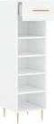vidaXL - Schoenenkast - 30x35x105 - cm - bewerkt - hout - wit