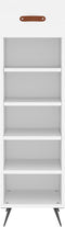 vidaXL - Schoenenkast - 30x35x105 - cm - bewerkt - hout - wit
