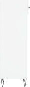 vidaXL - Schoenenkast - 30x35x105 - cm - bewerkt - hout - wit