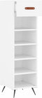 vidaXL - Schoenenkast - 30x35x105 - cm - bewerkt - hout - wit
