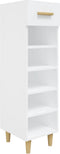 vidaXL - Schoenenkast - 30x35x105 - cm - bewerkt - hout - wit