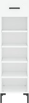 vidaXL - Schoenenkast - 30x35x105 - cm - bewerkt - hout - wit