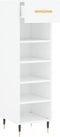 vidaXL - Schoenenkast - 30x35x105 - cm - bewerkt - hout - wit