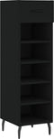 vidaXL - Schoenenkast - 30x35x105 - cm - bewerkt - hout - zwart