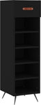 vidaXL - Schoenenkast - 30x35x105 - cm - bewerkt - hout - zwart