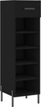 vidaXL - Schoenenkast - 30x35x105 - cm - bewerkt - hout - zwart